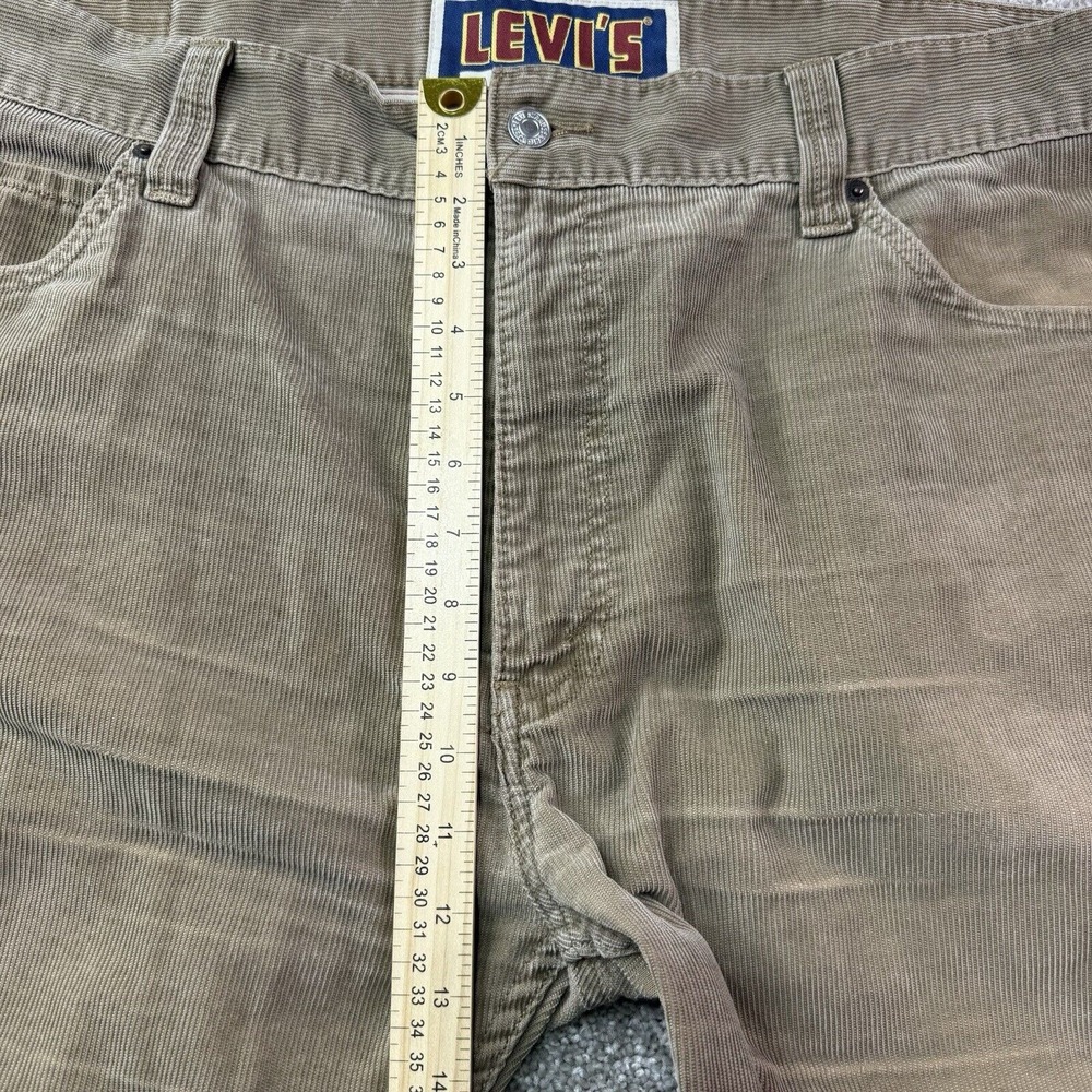 Levis 549 Corduroy Pants Mens 42x32 Brown Tan Low Loose Straight Leg‎ Casual - Picture 11 of 16